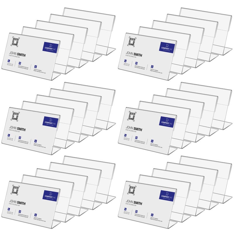 Daletu 30 PCS Small Acrylic Sign Holder 2.36"" X 1.57"", Mini Acrylic Food Sign Labels for Party Buffet, Retail Price Display, Clear Plastic Table Counter Top Stand for Place Cards, Name Card, Wedding Signs - Image 1